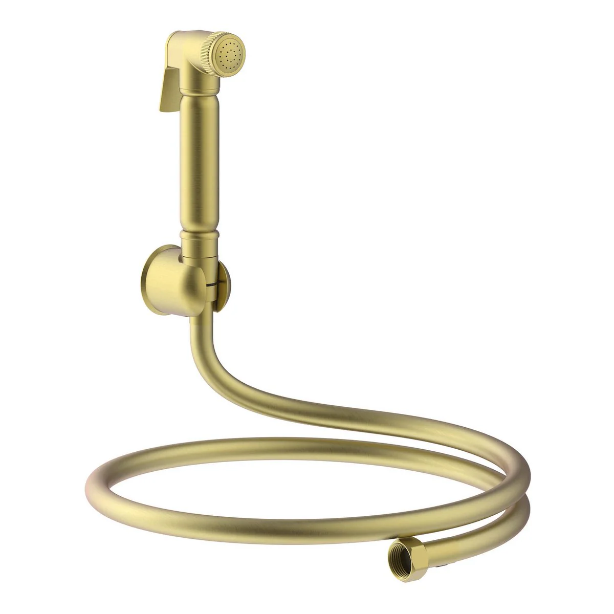Evekare Bidet Spray 1.2m - Brushed Brass - Wall-Mounted Holder - Lead-Free