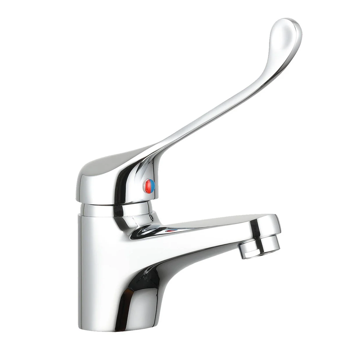 Evekare Chrome Extended Wrist Lever Basin Mixer - 130mm x 260mm - Easy Access