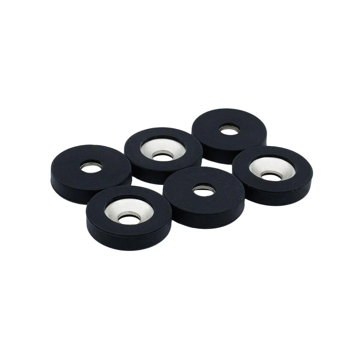 Everhang 26mm Black Counter Sunk Magnetic - 6 Pack - Neodymium - Strong Pull