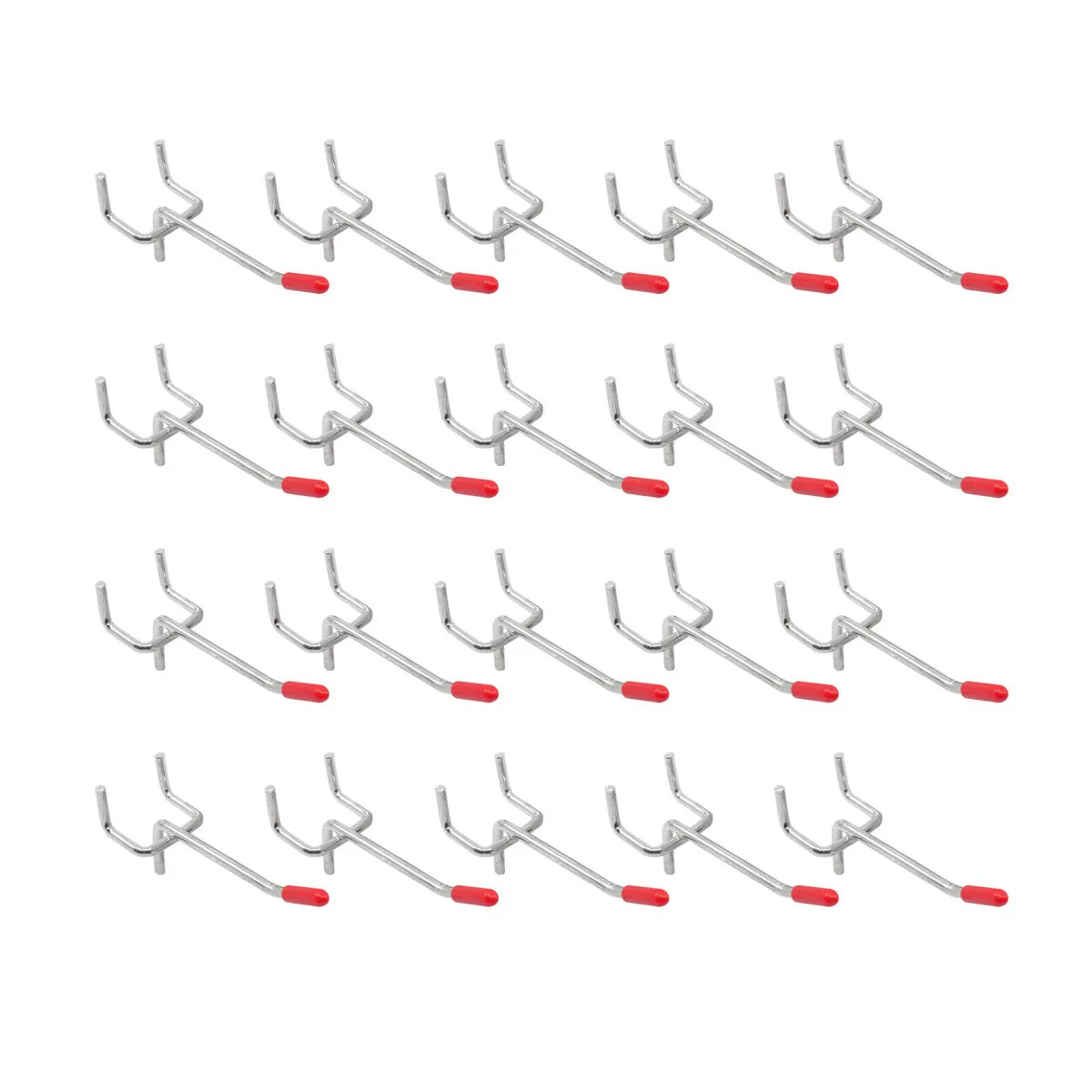 Everhang 50mm Pegboard Single Hook 20 Pack - Steel - Silver - Organise Tools - Image 2