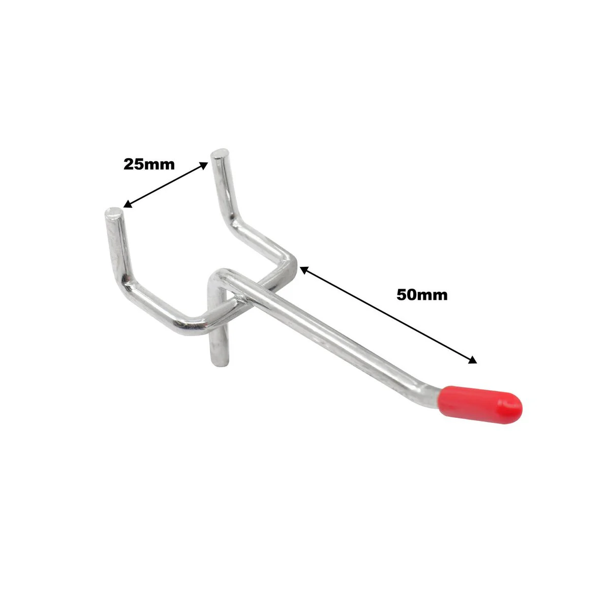Everhang 50mm Pegboard Single Hook 20 Pack - Steel - Silver - Organise Tools - Image 5
