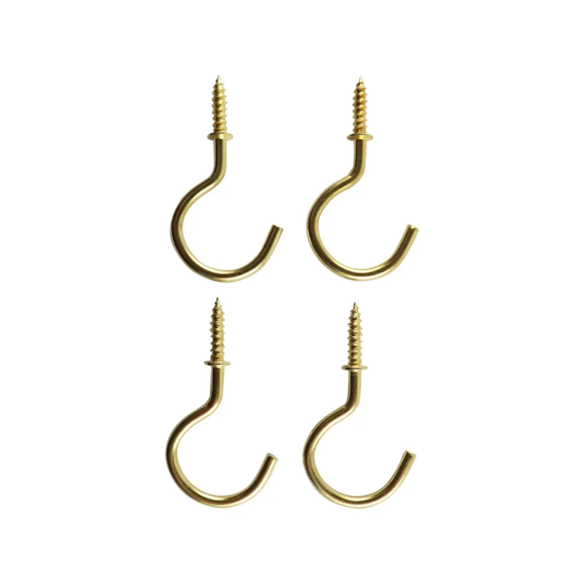 Everhang Cup Hooks - 21mm - Brass Plated - 4 Pack