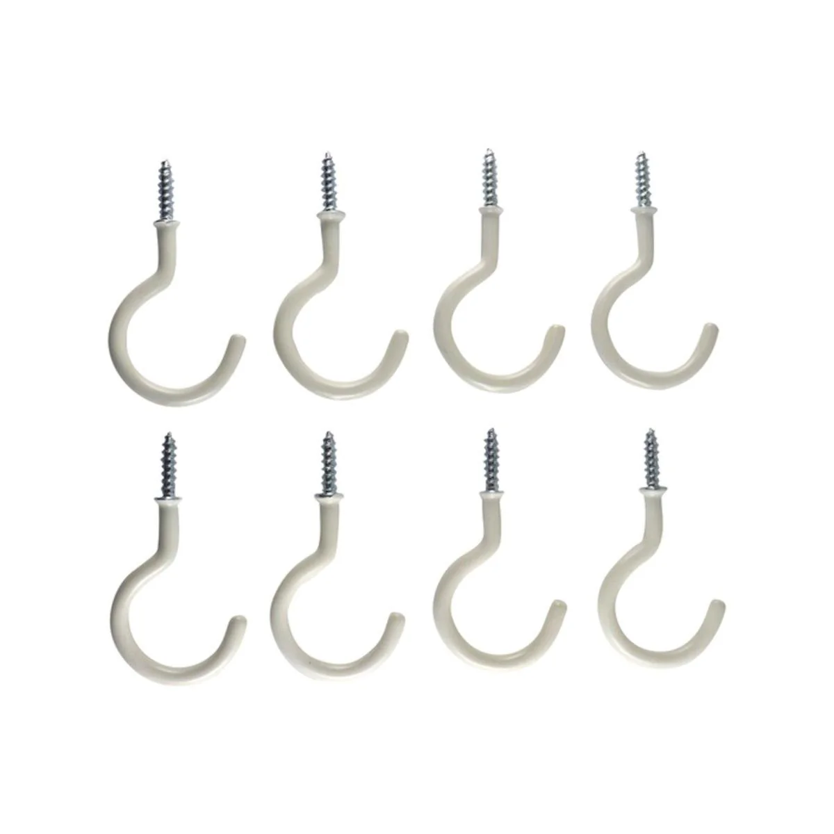 Everhang Cup Hooks - 28mm - PVC - Easy to Install - 8 Pack