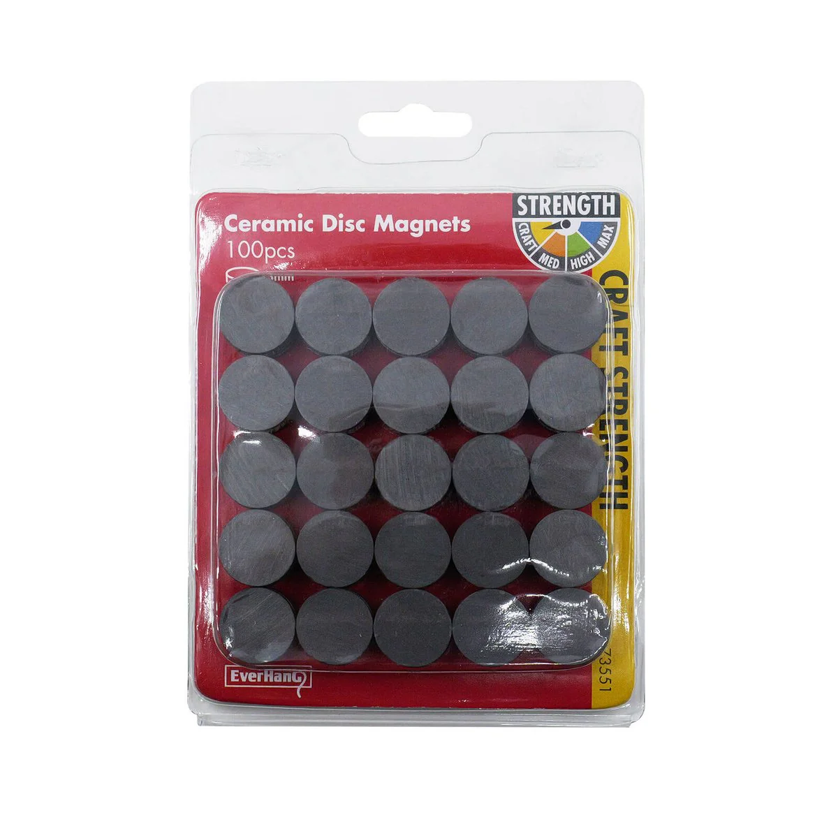 Everhang Black Disc Magnet Pack of 100 - 20mm - Ceramic - Image 2