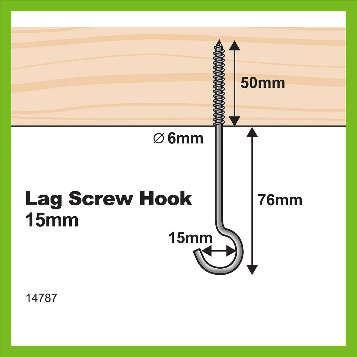 Everhang Lag Screw - 127mm - Steel - Zinc Plated - Image 2