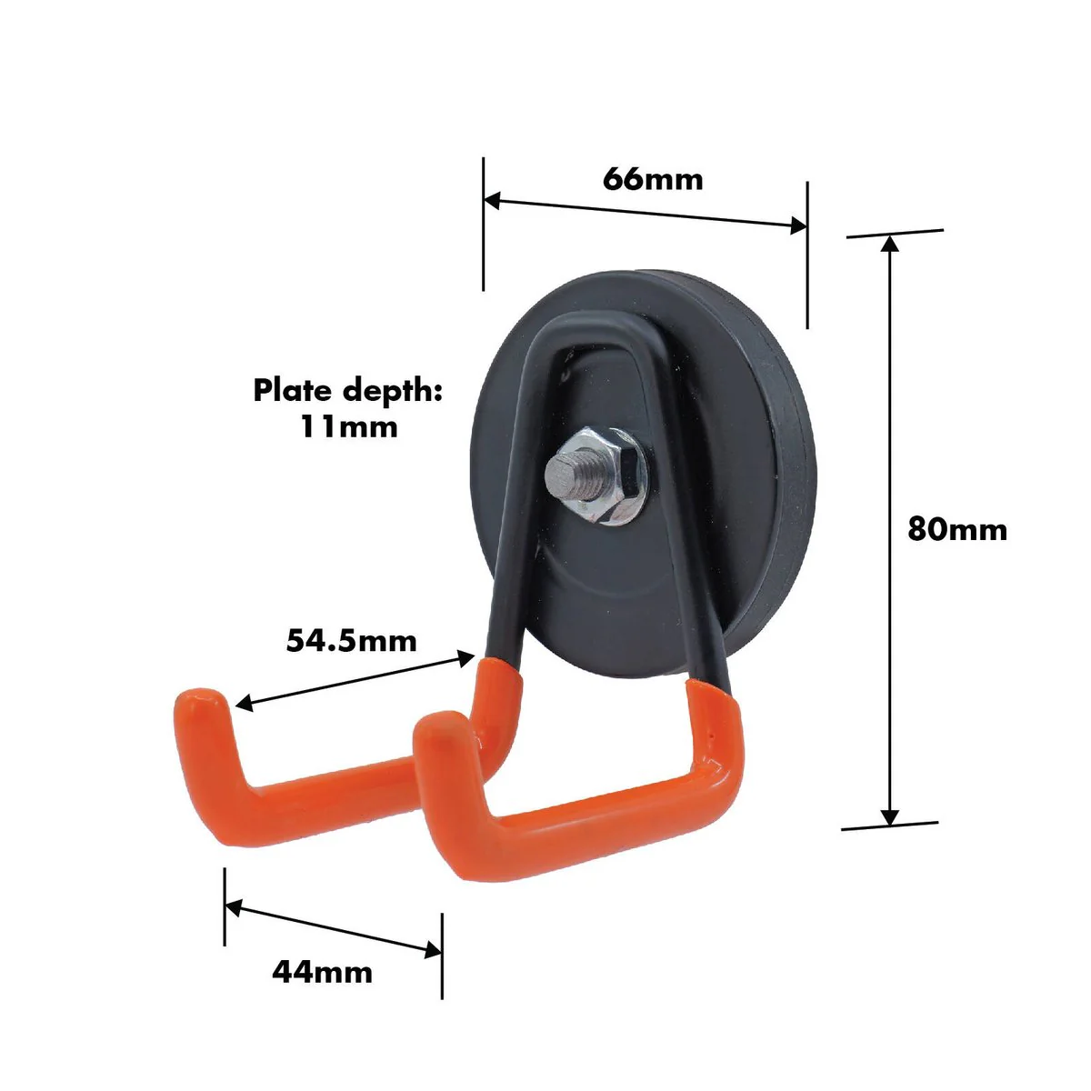 Everhang Magnetic Utility J Hook - 10kg Pull Force - PVC - Orange/Black - Easy Installation - Image 5