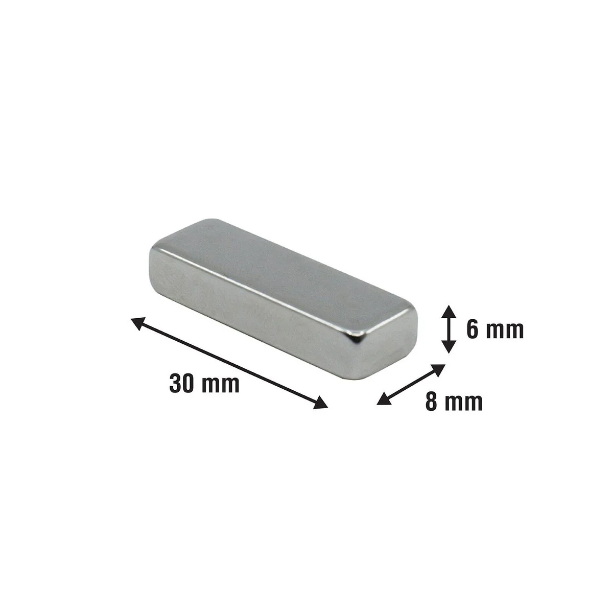 Everhang Neodymium Magnet Block 30 x 10mm - 6 Pack - Durable & Versatile - Image 2