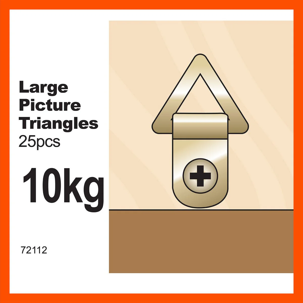 Everhang Picture Hanging D Ring - 10kg - Brass Plated - 25 Pack - Image 2