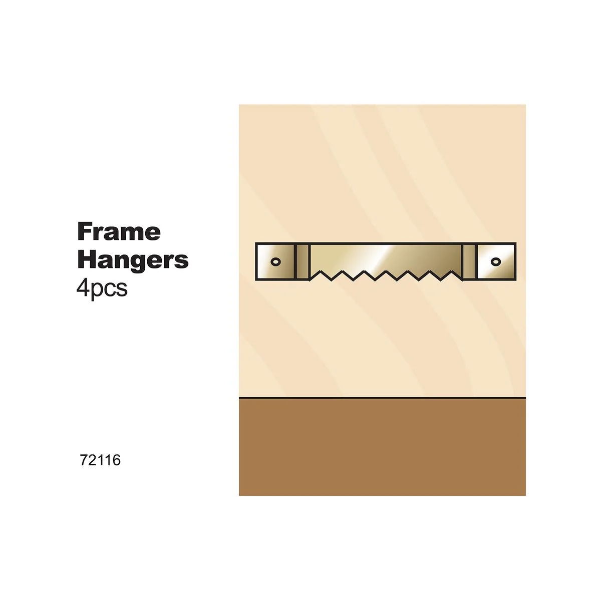 Everhang Picture Hanging Frame Claw - 4 Pack - Brass Plated - Easy Install - Image 2