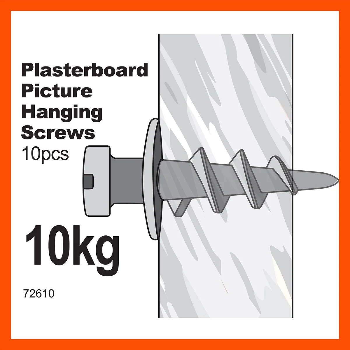 Everhang Picture Hanging Screws - 10kg - Steel - Self-Drilling - 10 Pack - Image 2
