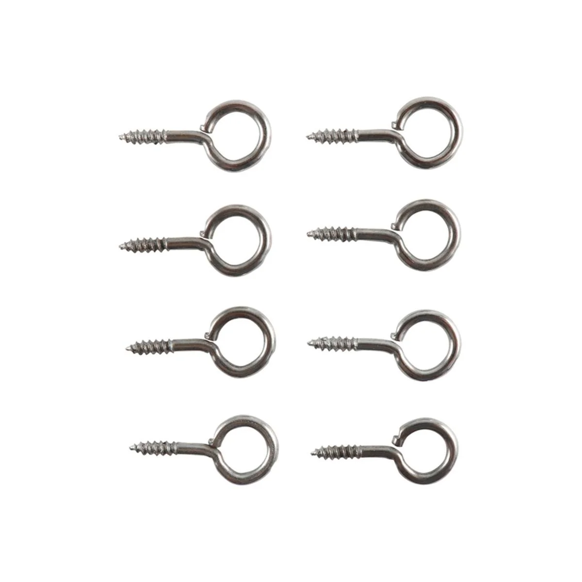 Everhang Screw Eye Hooks - 7mm - Nickel Plated - 8 Pack