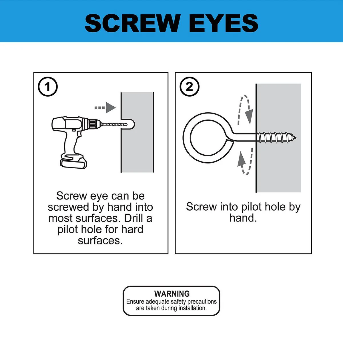 Everhang Screw Eye Hooks - 7mm - Nickel Plated - 8 Pack - Image 5