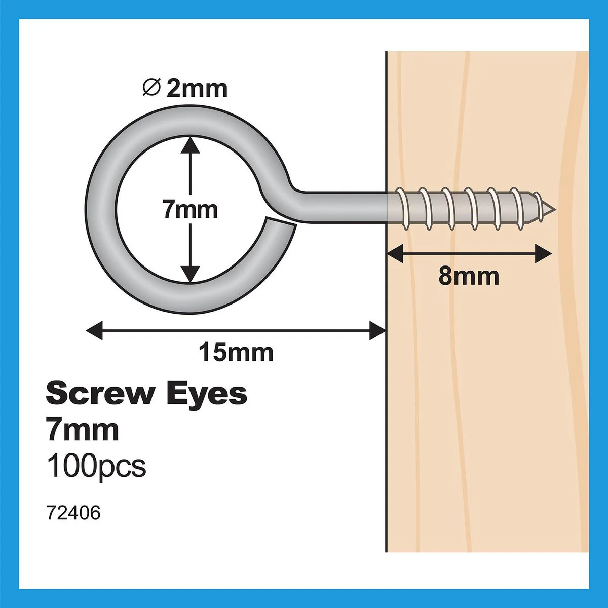 Everhang Screw Eye Hooks - 7mm - Steel - Easy to Install - Image 4