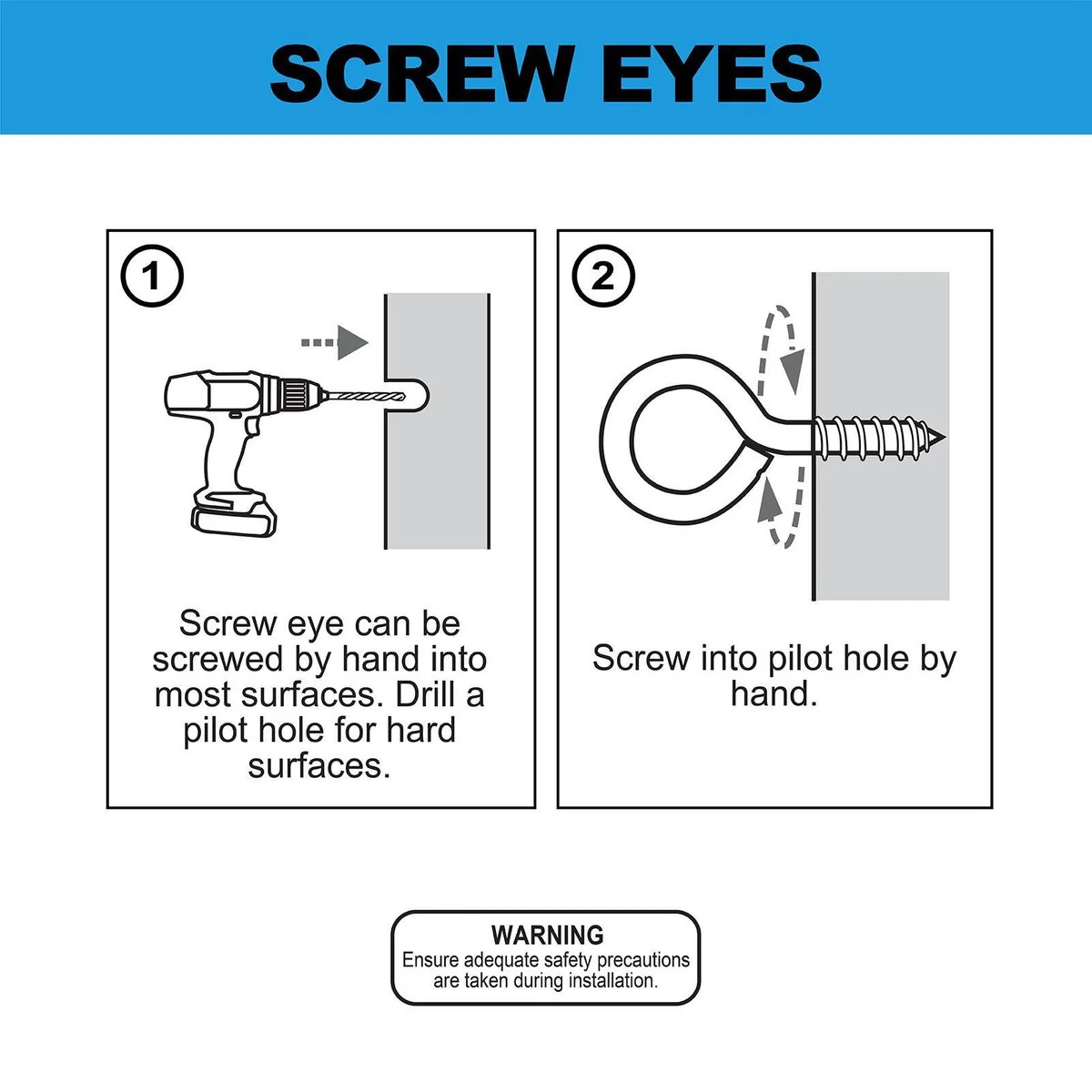 Everhang Screw Eye Hooks - 8mm - Zinc Plated - Easy to Install - Image 5