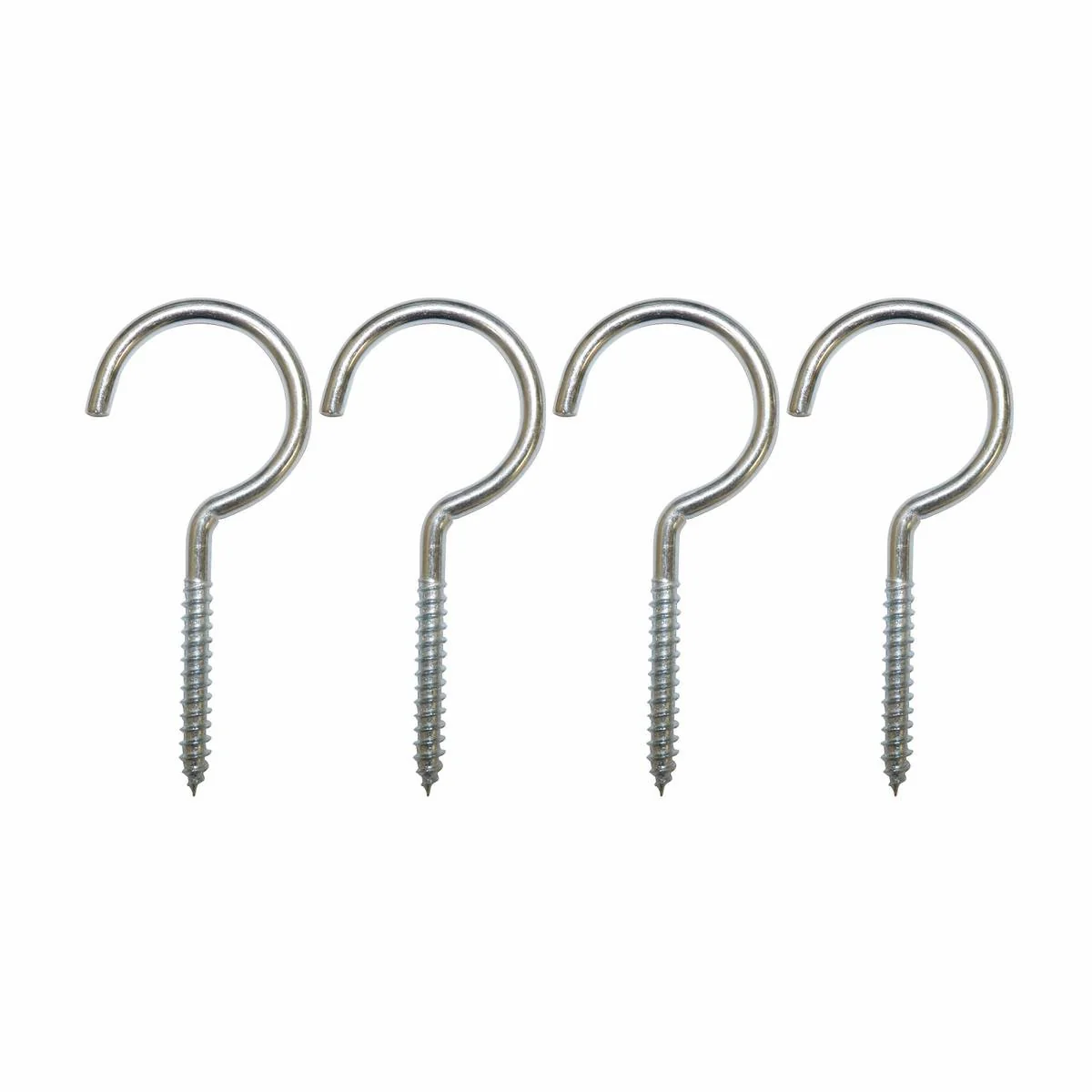 Everhang Screw Hook - 5.0 x 32 x 95 x 38mm - Zinc Plated - Light Duty - 4 Pack