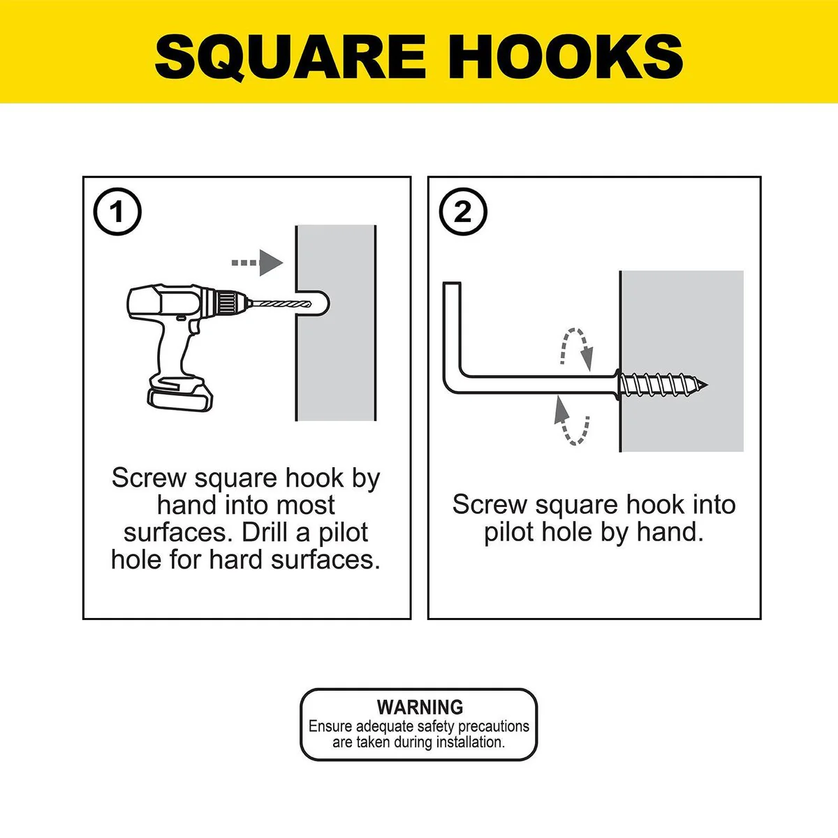 Everhang Square Hook - 19mm - Brass Plated - 25 Pack - Image 5