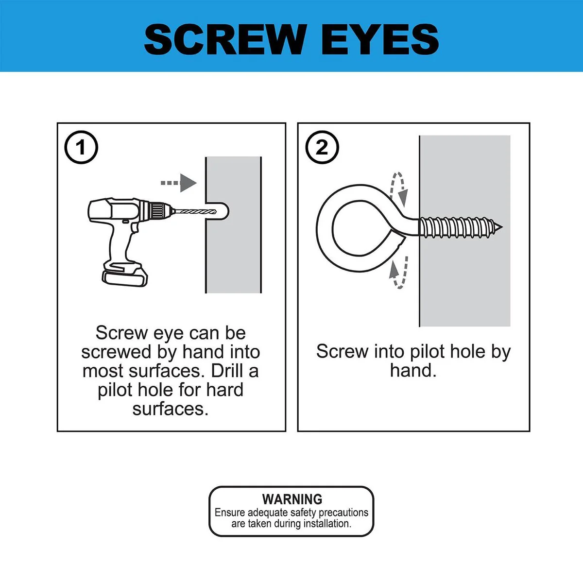 Everhang Zinc Plated Screw Eyes Hook 30mm 2 Pack - Silver - Image 4
