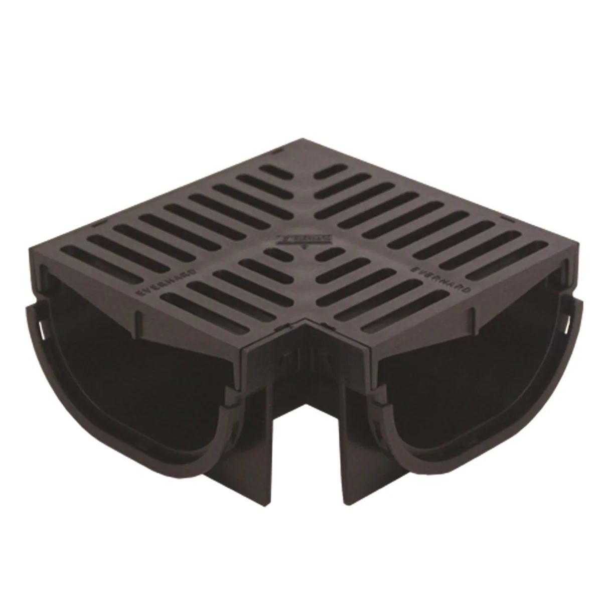 Everhard EasyDRAIN Compact Polymer Grate & Corner 175mm Black