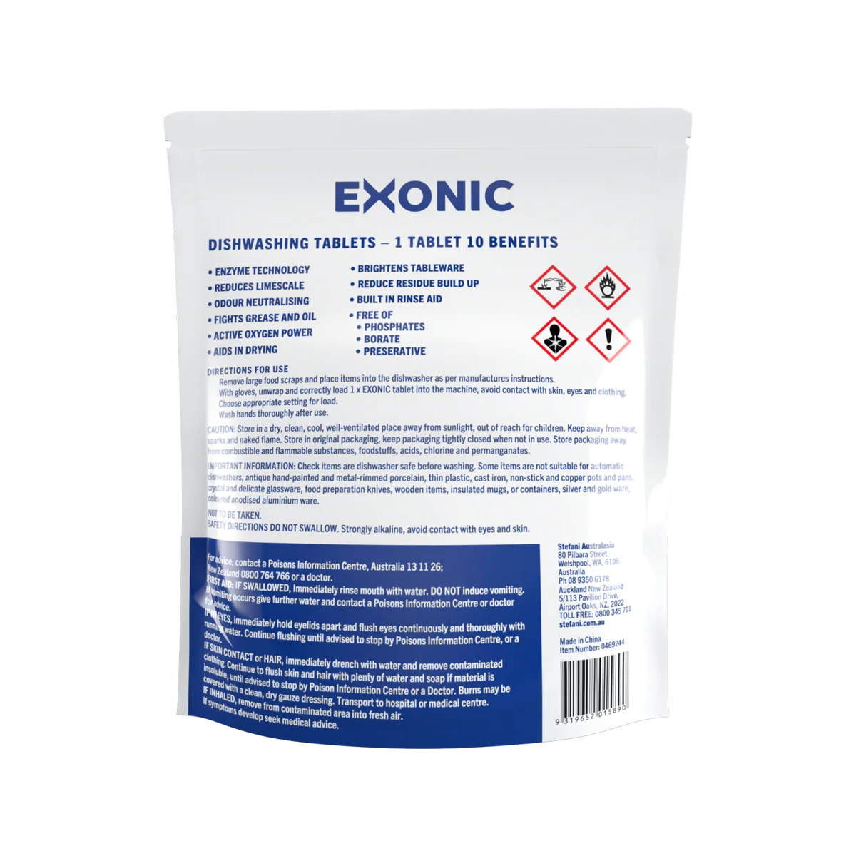 Exonic Dishwashing Tablets 100 Pack - 1.2kg - Streak-Free Cleaning - Image 2