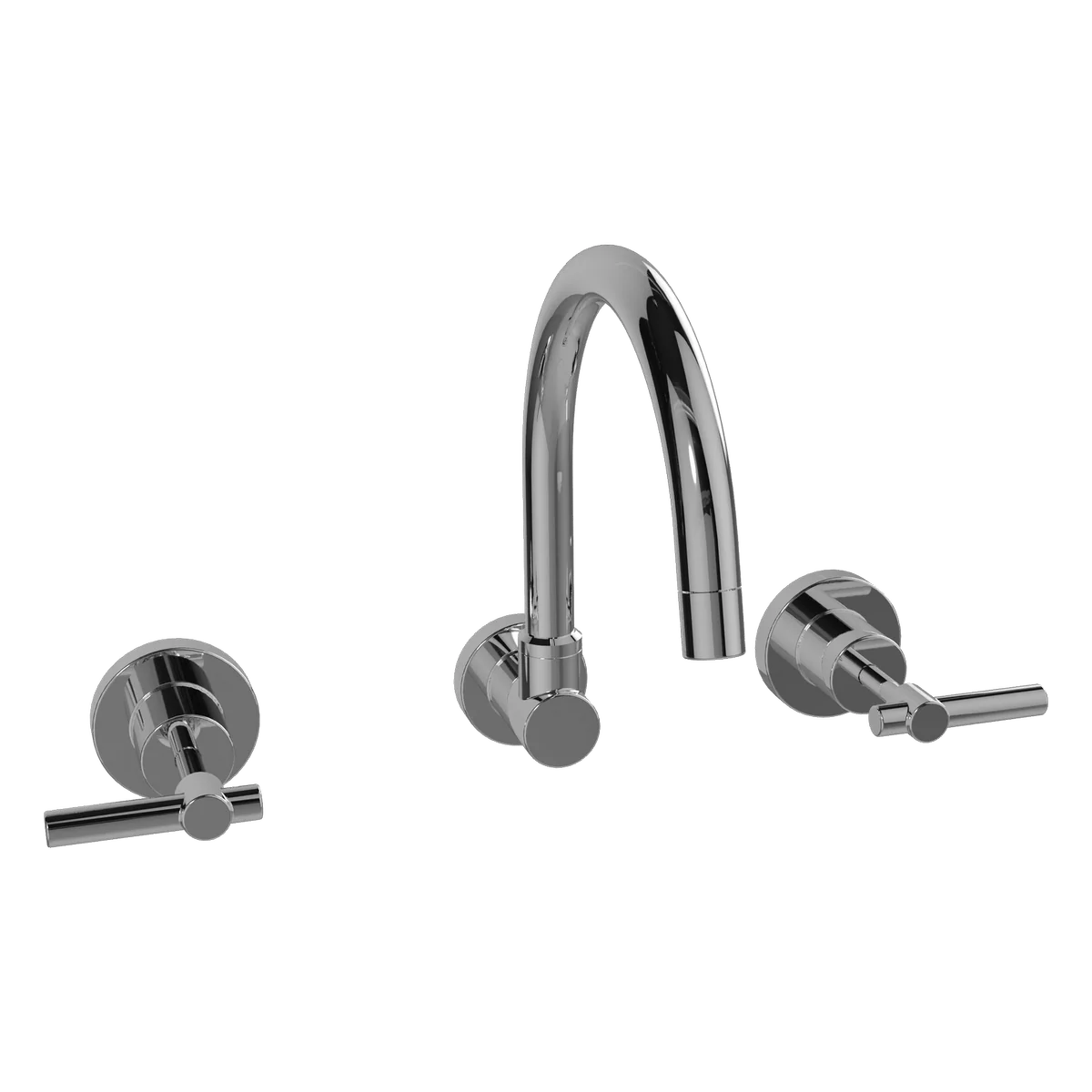 Ezyfix Wall Sink Set - Modern Lever - 5L/min - Chrome - Lead Free - 5 Star