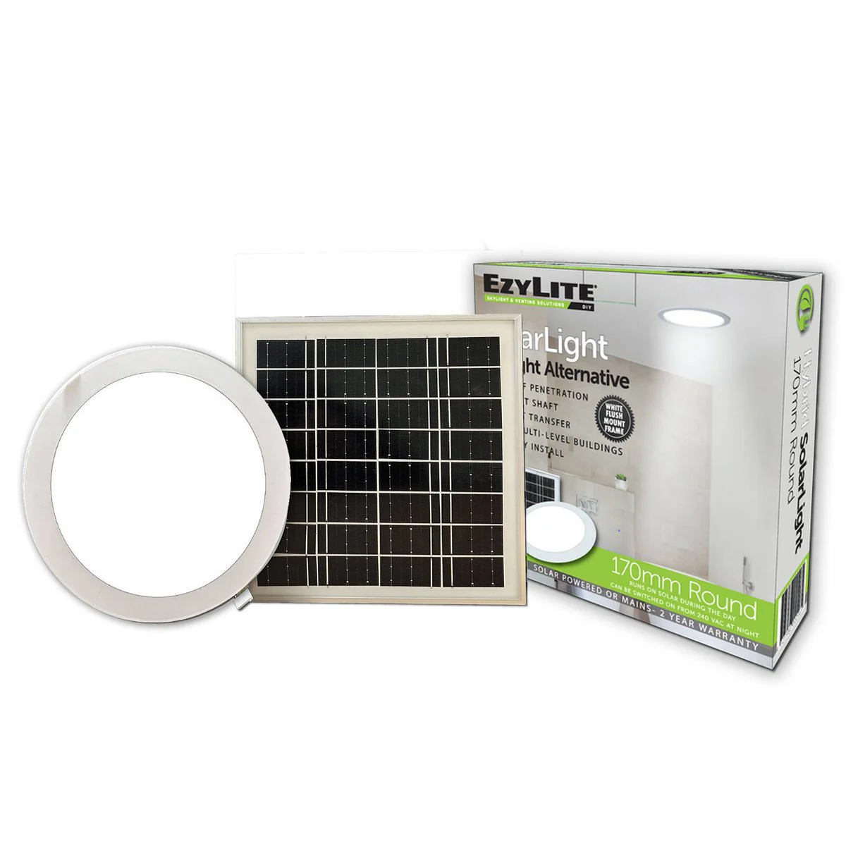 Ezylite 170mm Round Hybrid Skylight Alternative - Easy DIY Flush Mount - Image 2