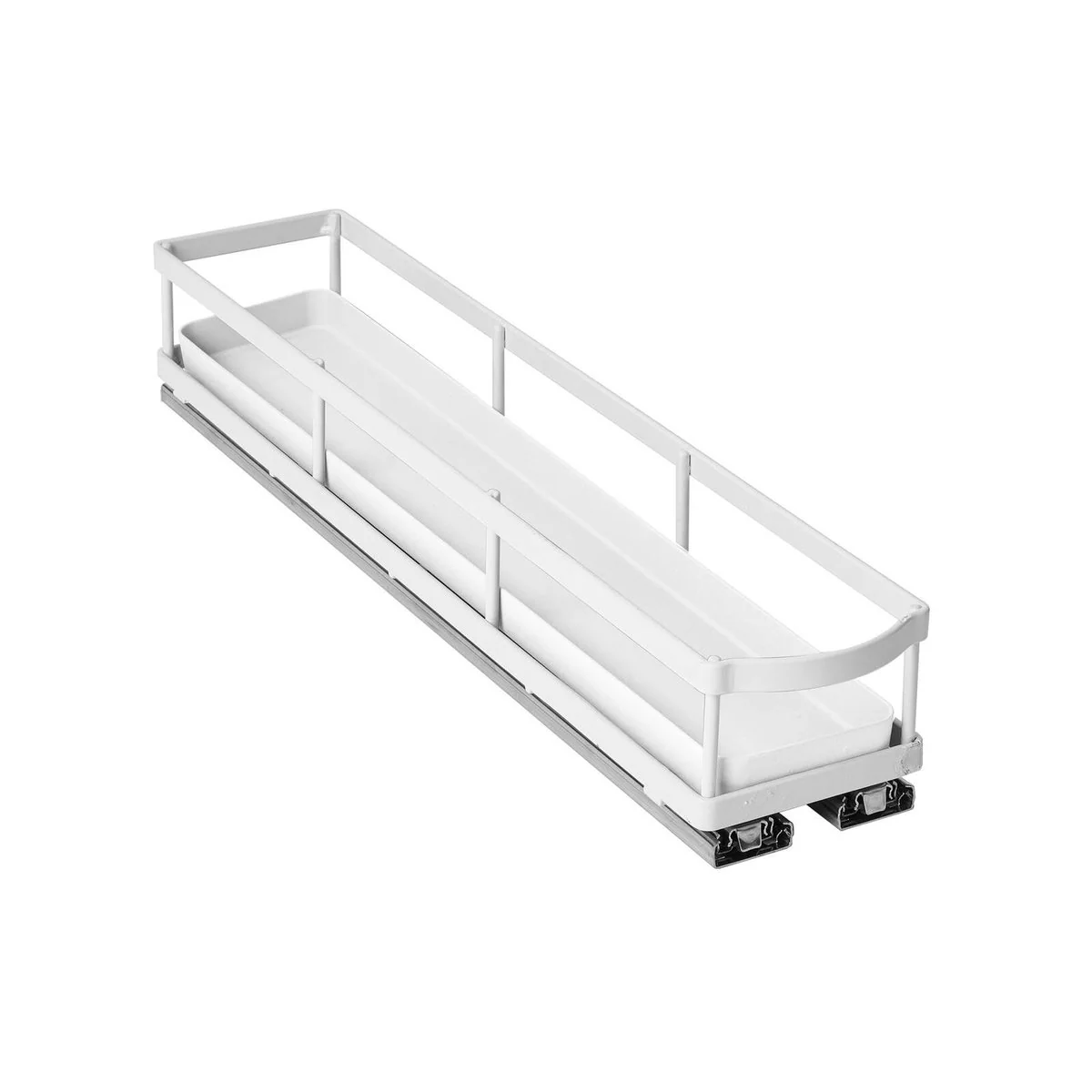 EzyStorage Förma 2-Tier Pull Out Drawer - 100 x 500mm - White - Smooth Sliding