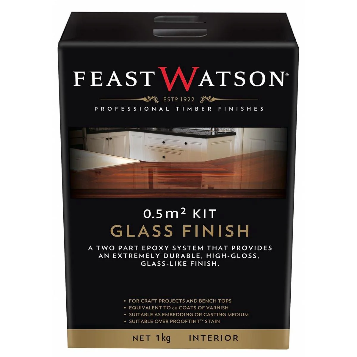 Feast Watson Glass Finish 0.5m Oil Based High Gloss Durable Coating