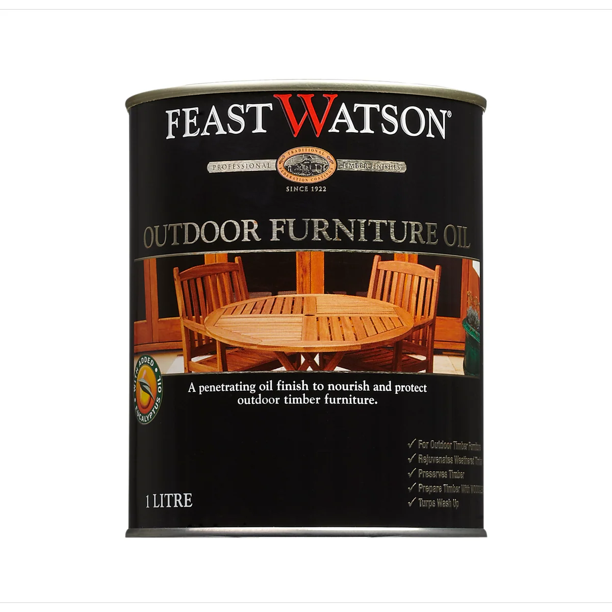 Feast Watson Outdoor Furniture Oil 1L Weathered Grey 110mm x 130mm x 110mm