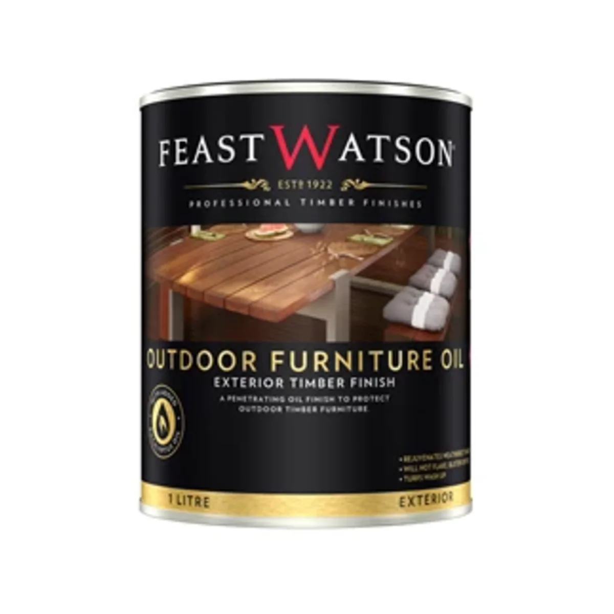 Feast Watson Outdoor Furniture Oil Teak 1L Oil Based UV Resistant