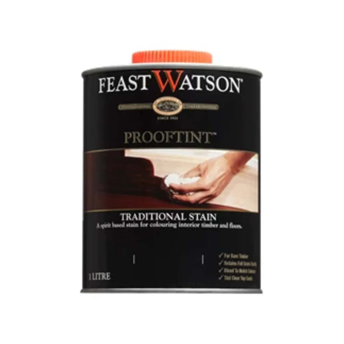 Feast Watson Prooftint Walnut 1L Oil Based Interior Stain - Enhances Grain
