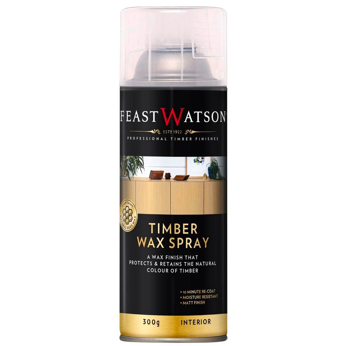 Feast Watson Timber Wax Spray - 300g - Clear - Fast Drying