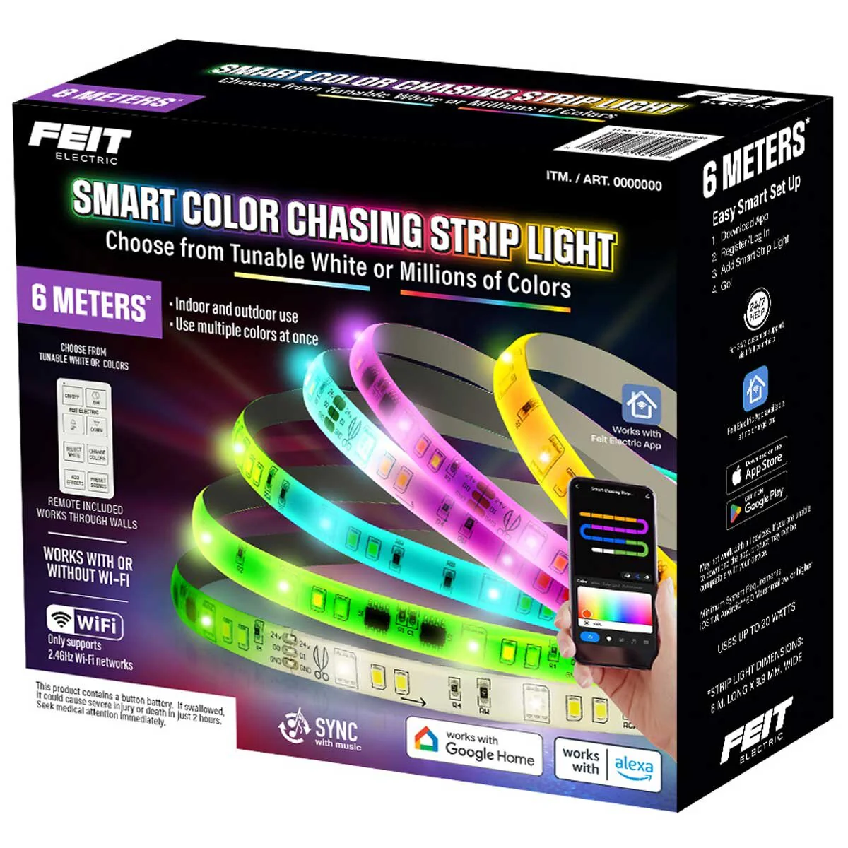 Feit Electric Smart LED Striplight 6m TAPE20/CHASE/AU Weather Resistant