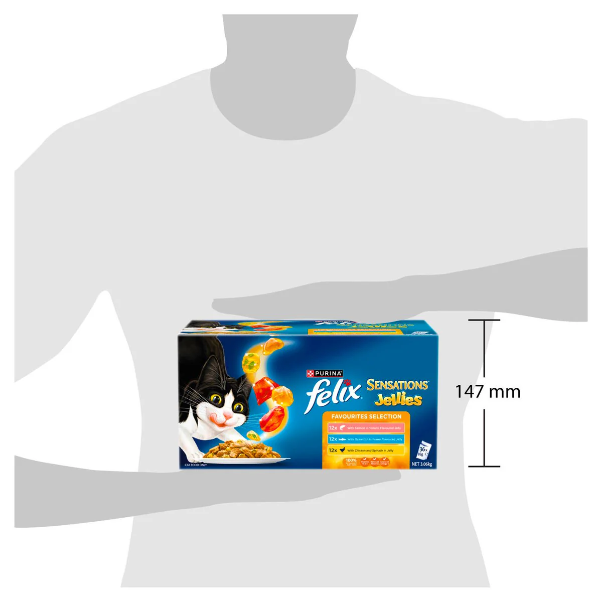 Felix Sensations Jellies Favourites Wet Cat Food 85g x 36 Pack - Complete Nutrition - Image 3