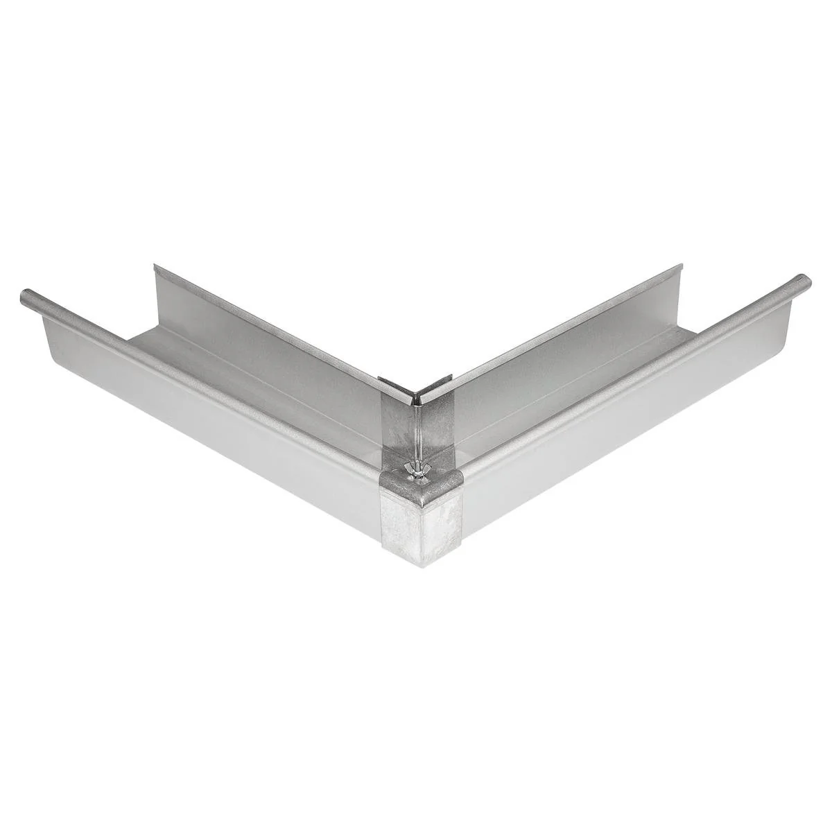 Fielders 115mm Zinc Quad Gutter External Mitre - Zinc - 400mm x 70mm