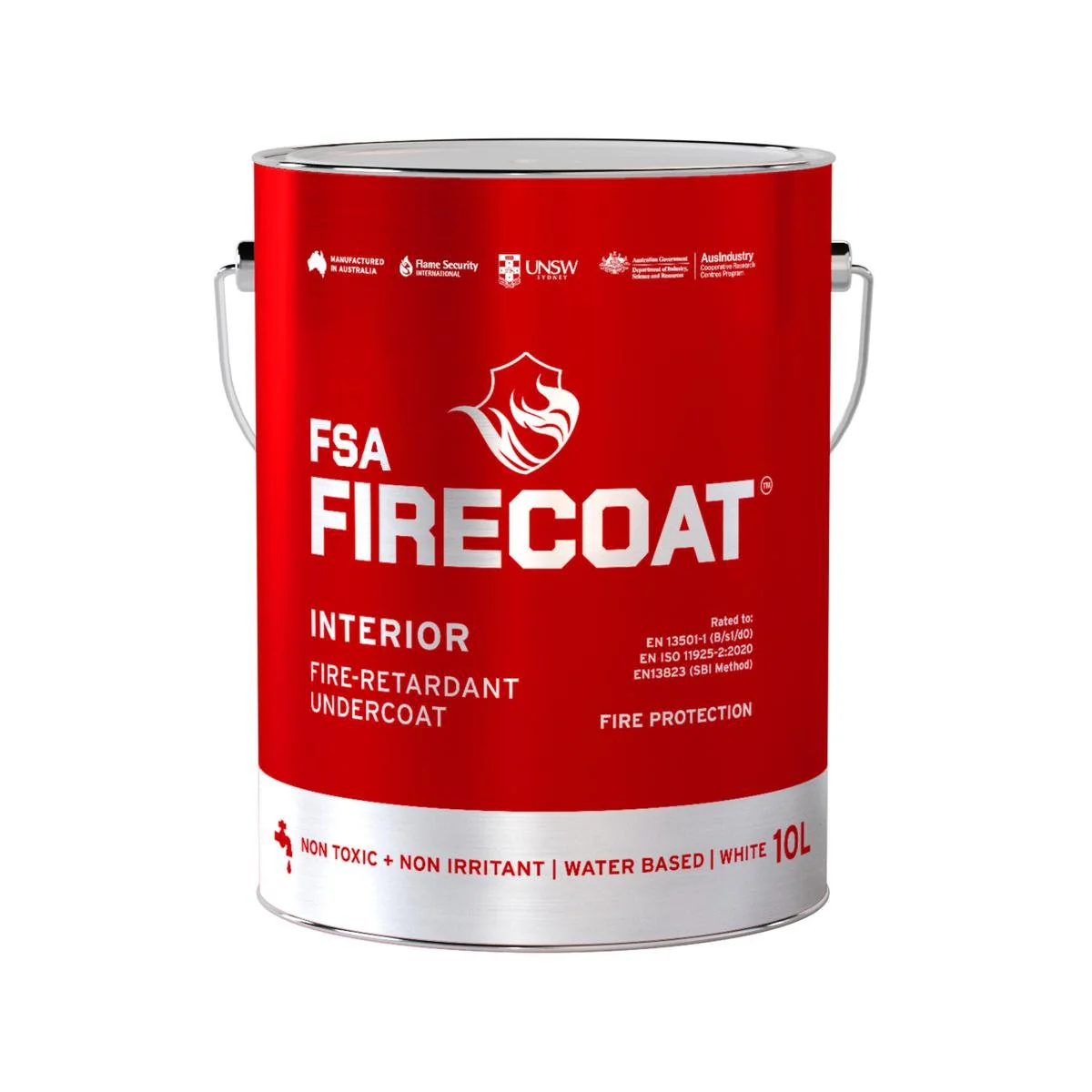 Firecoat 10L White Interior Fire Retardant Undercoat - 10L - High Fire Protection