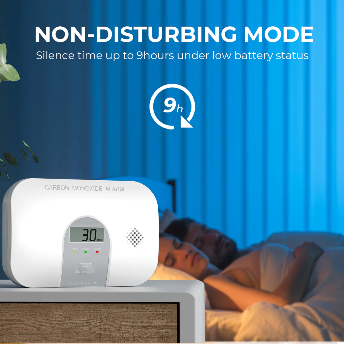 FirePro Carbon Monoxide Alarm - 120mm - Plastic - LCD Display - Image 3