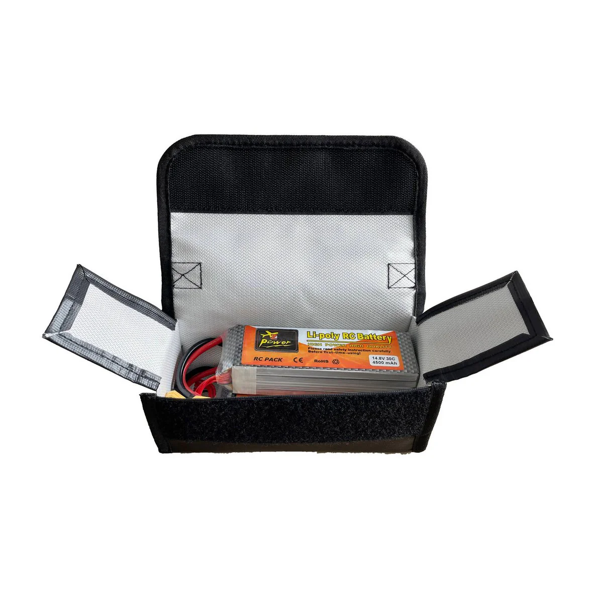 Firepro Lithium Ion Battery Fire Resistant Bag - 190mm x 70mm x 70mm - Waterproof, Fireproof - Image 2