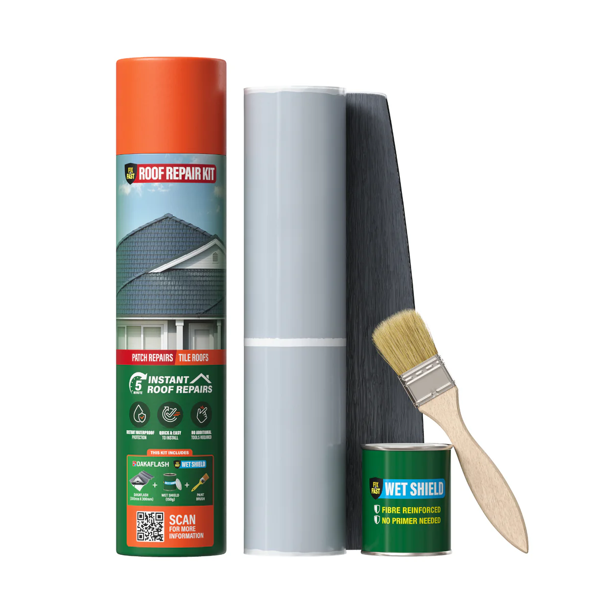Fix It Fast Roof Repair Kit - Tile Roofs - 300mm Patch - Waterproof Solution - Image 2