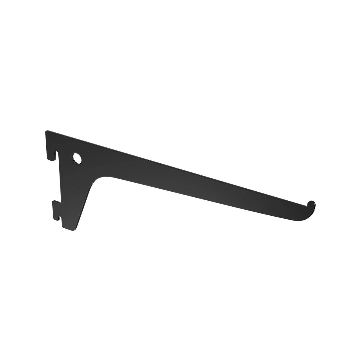 Flexi Storage 200mm Black Single Slot Bracket Steel Easy Install