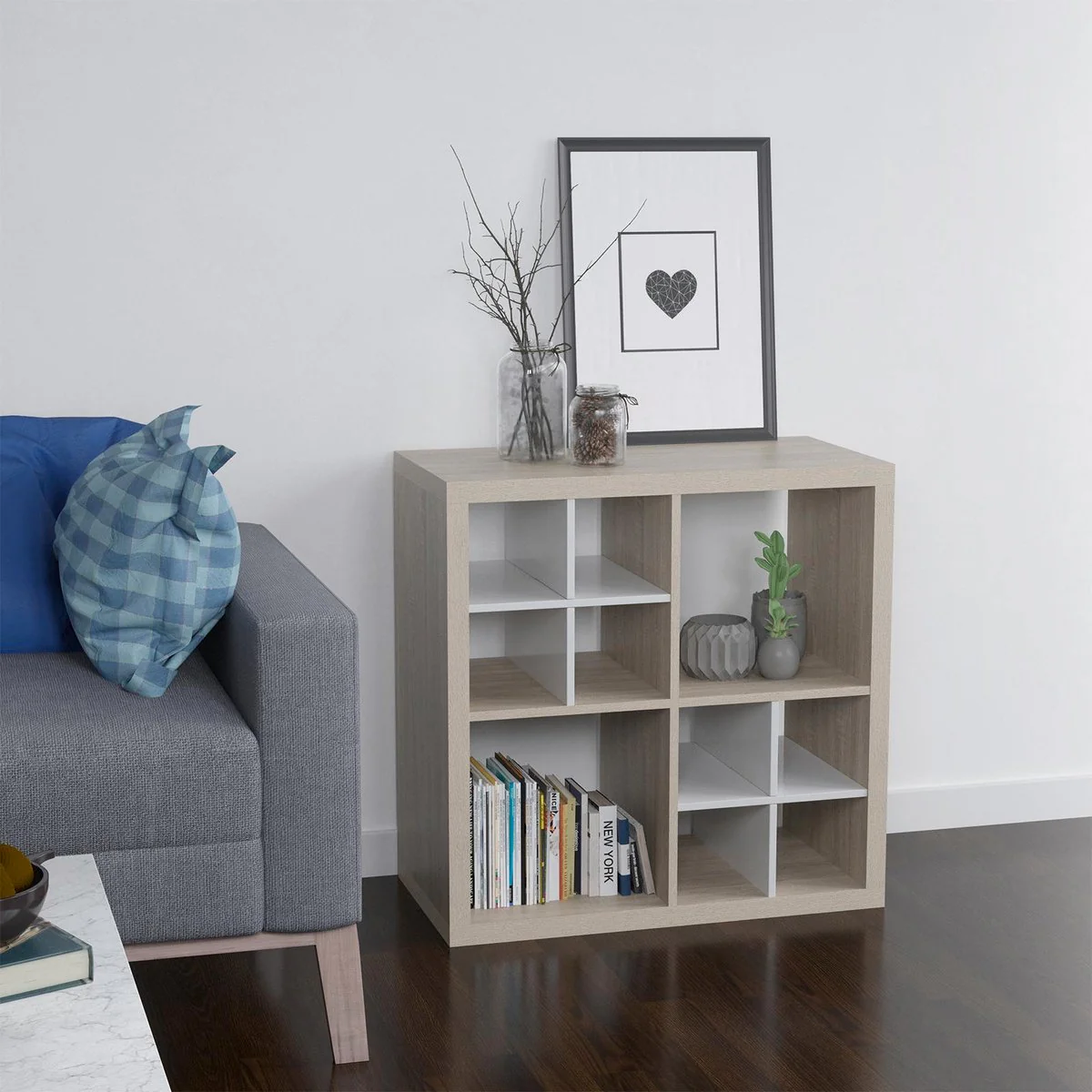 Flexi Storage Clever Cube - 335mm x 385mm x 335mm - Oak - Divider Insert - Image 2