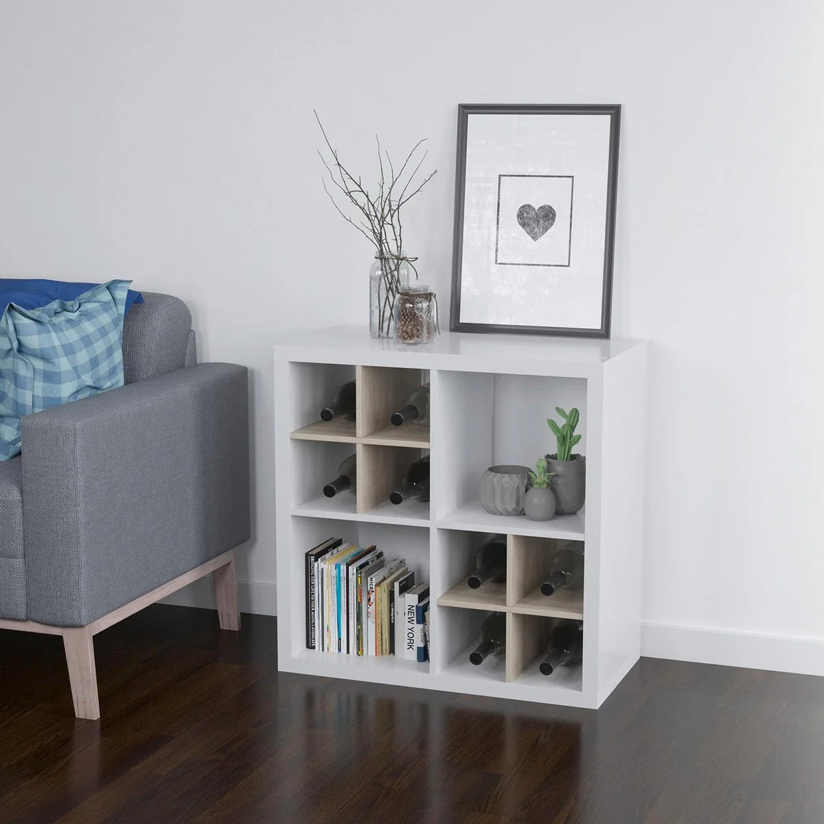 Flexi Storage Clever Cube - 335mm x 385mm x 335mm - Oak - Divider Insert - Image 5