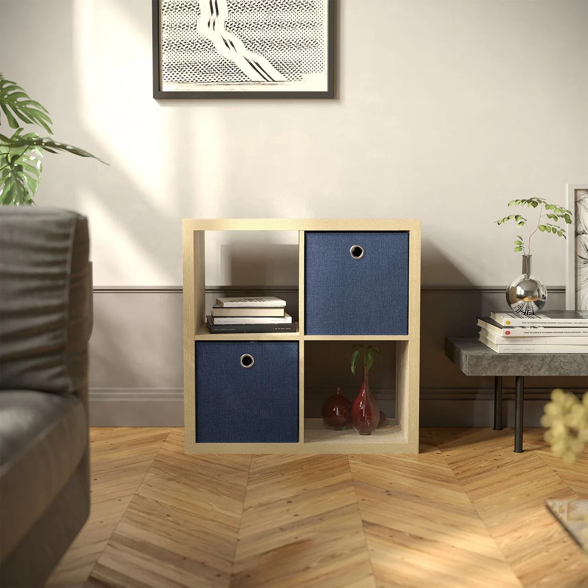 Flexi Storage Clever Cube Insert 330mm x 370mm - Steel Blue - Versatile Storage Solution - Image 2
