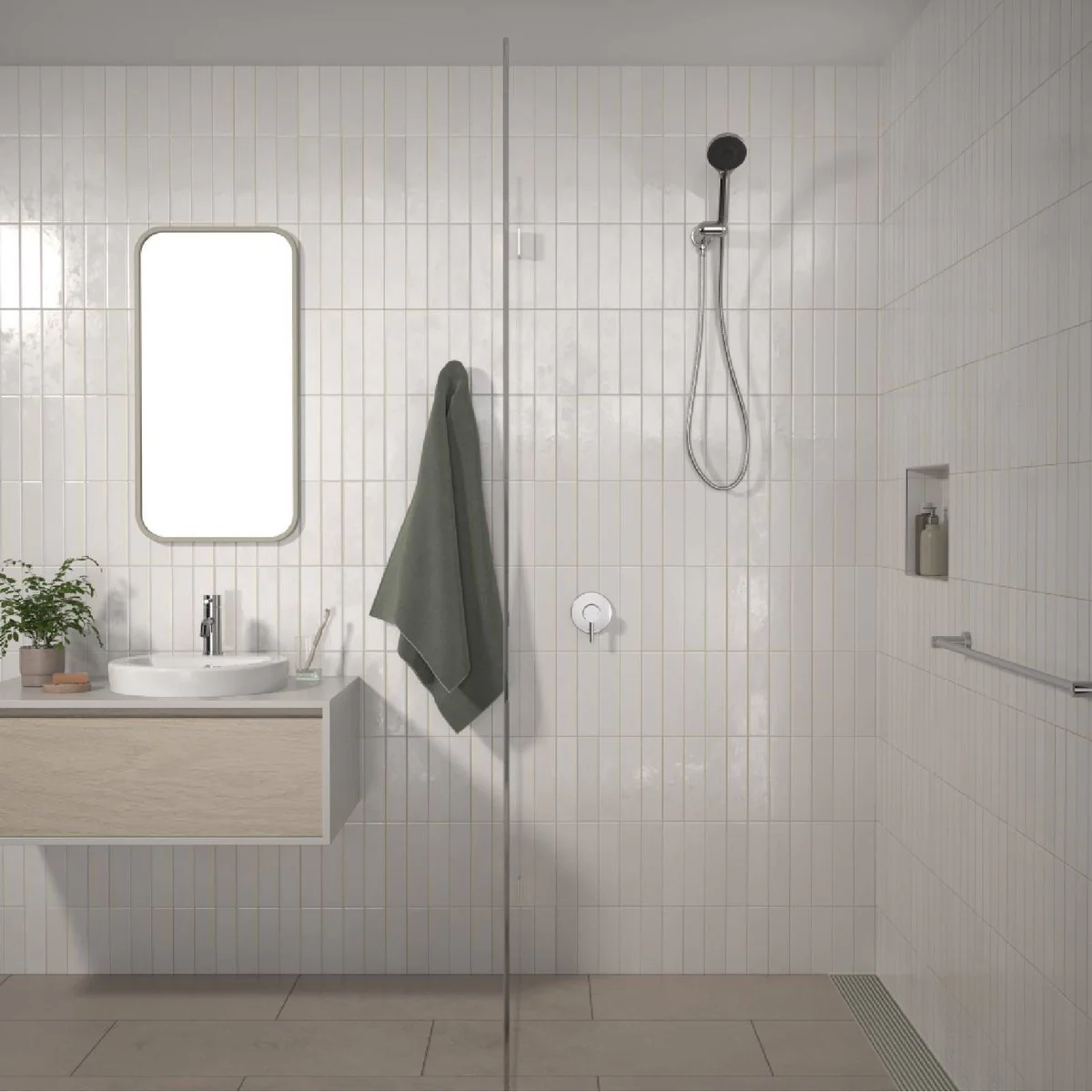 Flexipsray Chrome Splash Bath Shower Mixer - 110mm x 125mm x 115mm - Chrome Finish - Image 3