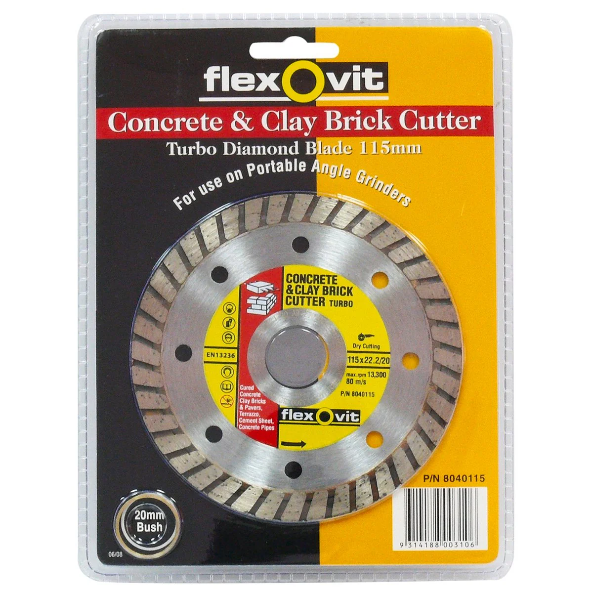 Flexovit Concrete & Clay Brick Cutter - 115mm - Metal - Fast Cutting