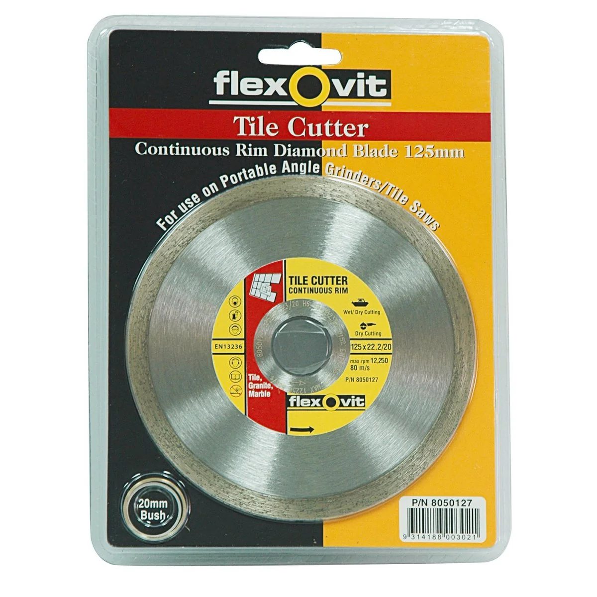 Flexovit Diamond Blade - 125mm - Metal - Precise Cutting - Less Chipping