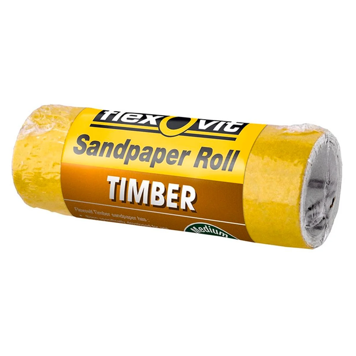 Flexovit Timber Sandpaper Roll 115mm x 1m 120 Grit Paper Performance