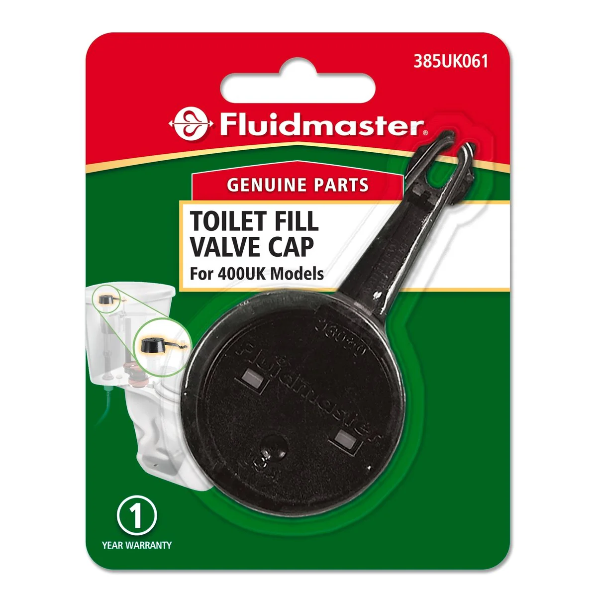 Fluidmaster Toilet Inlet Valve Cap - 60mm - Plastic - Durable Construction - Image 2