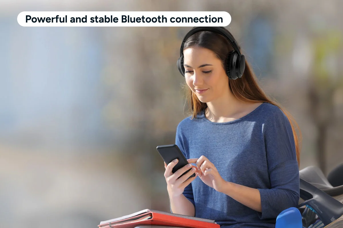 Foldable Bluetooth Wireless Over-Ear Headphones with EQ Modes - Image 8