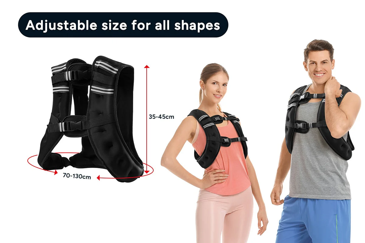 Fortis 5kg Adjustable Weighted Vest for Enhanced Workouts - Image 5