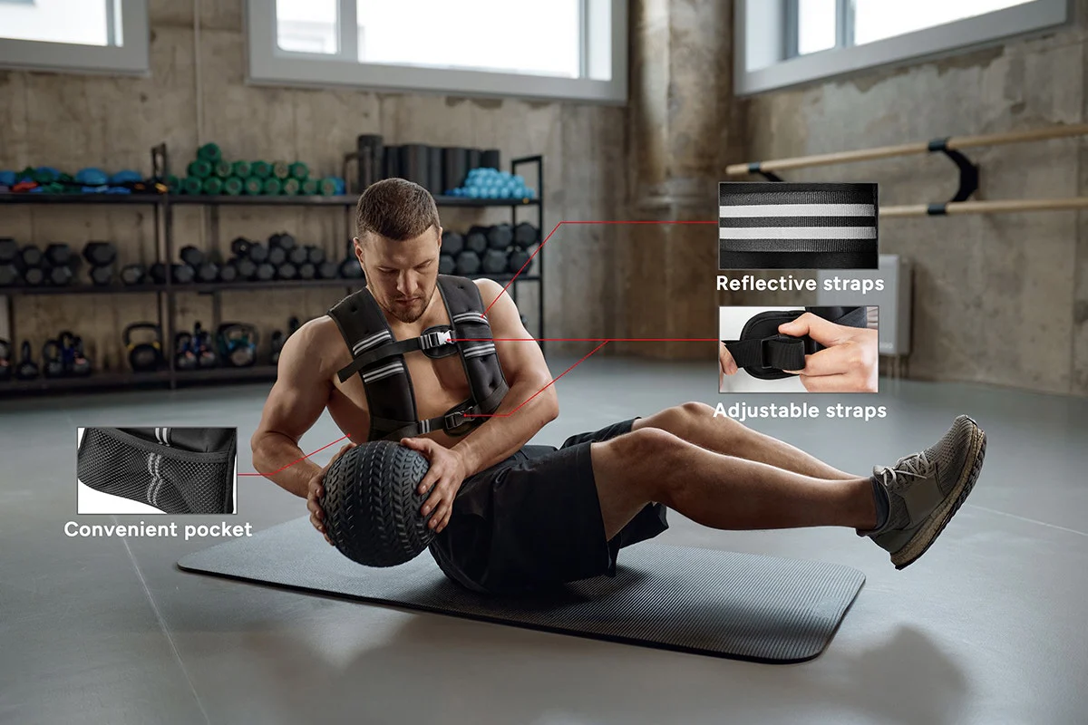 Fortis 5kg Adjustable Weighted Vest for Enhanced Workouts - Image 6